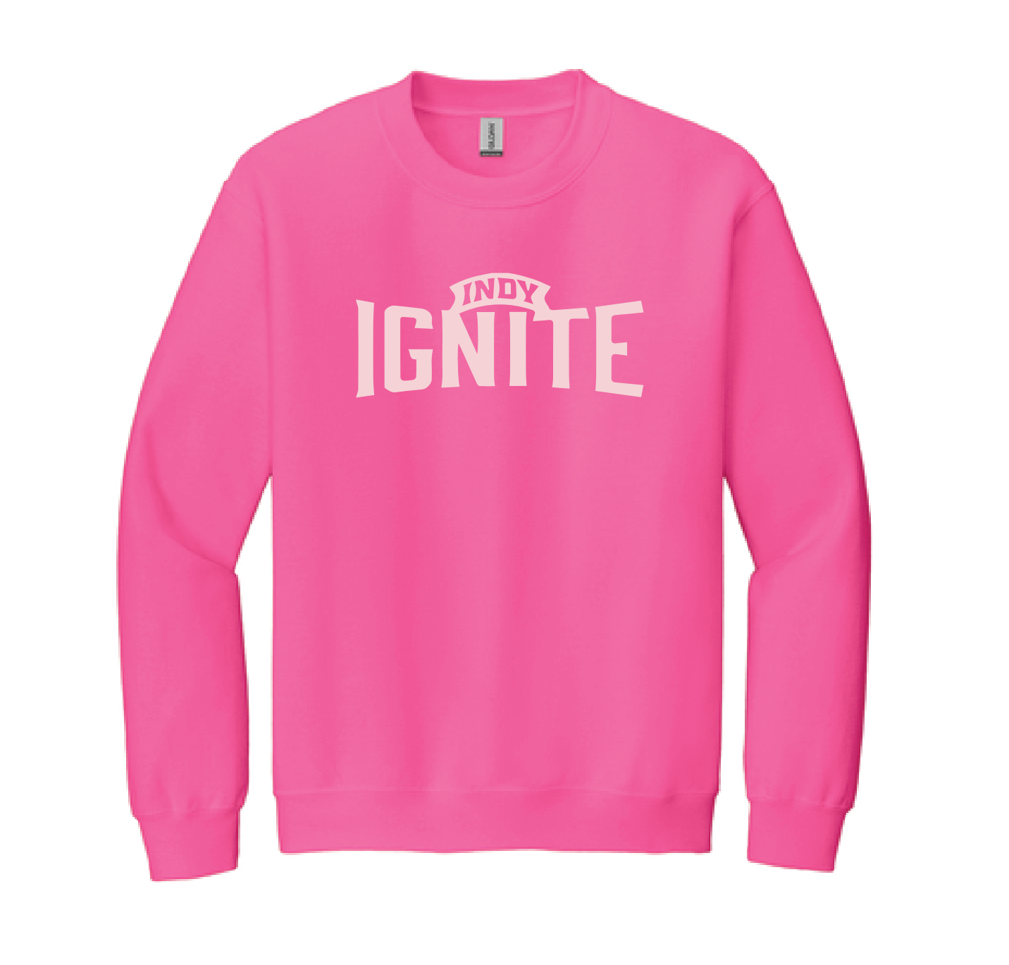 Youth Pink Wordmark Crew