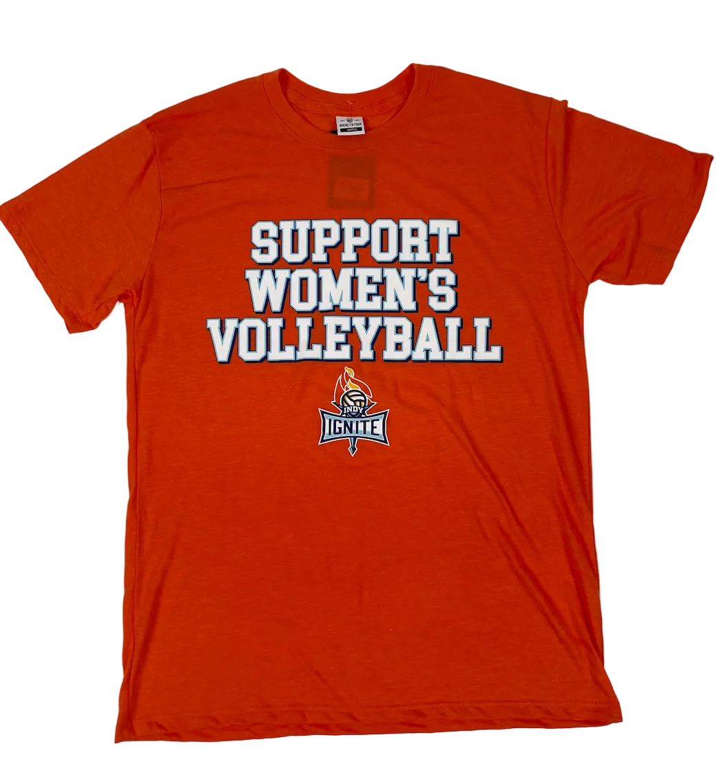 Orange "Support Women's Volleyball" Tee