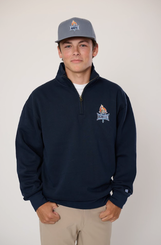 Navy Big Detroit 1/4 Zip