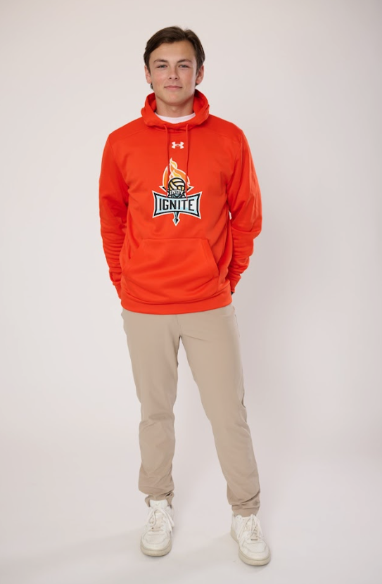 Orange Fleece Hood