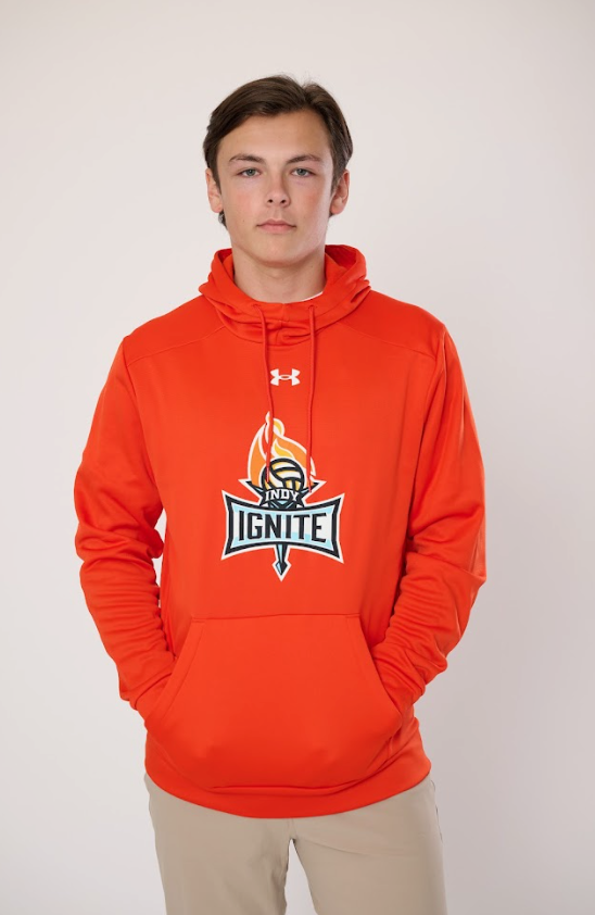 Orange Fleece Hood