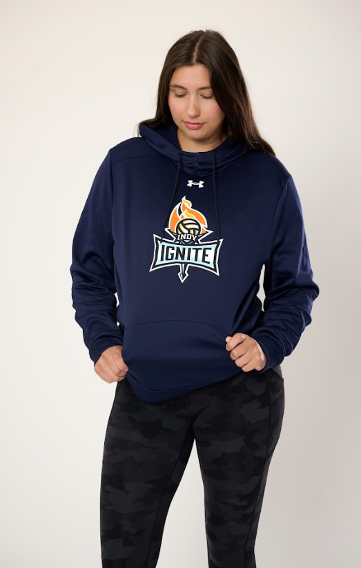 Navy Fleece Hood