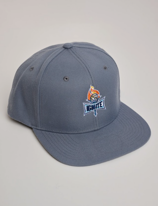 Gray Flatbill Snapback Hat