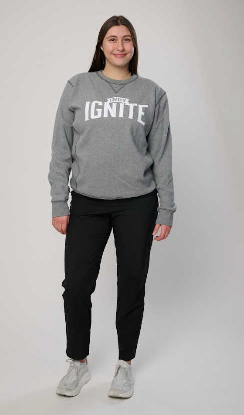 Sanded Fleece Gunmetal Crew