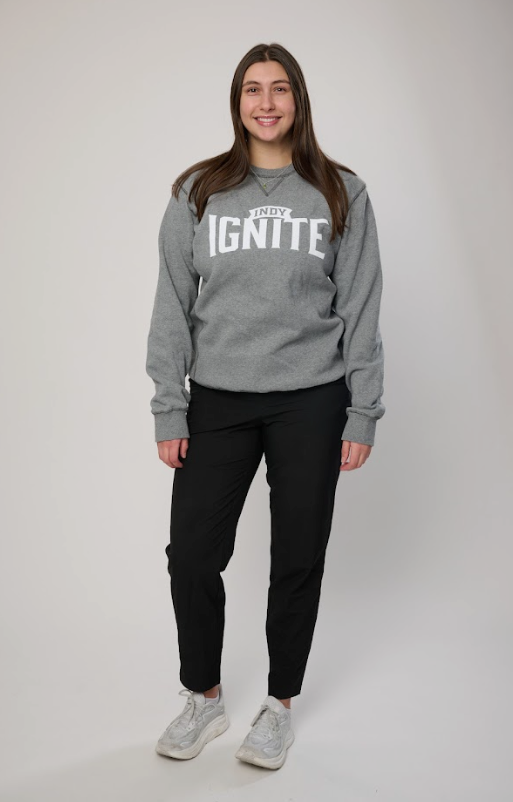 Sanded Fleece Gunmetal Crew