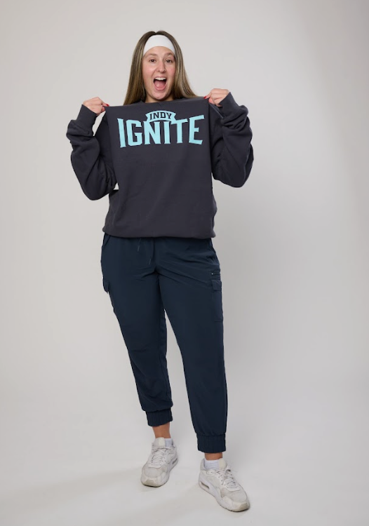 Navy Sanded Fleece Crew