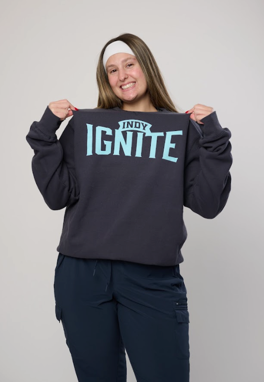 Navy Sanded Fleece Crew