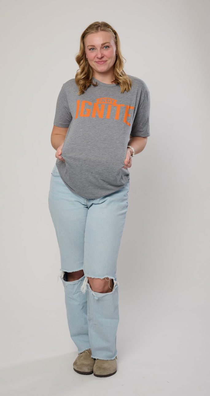 Gray Vintage Logo Tee