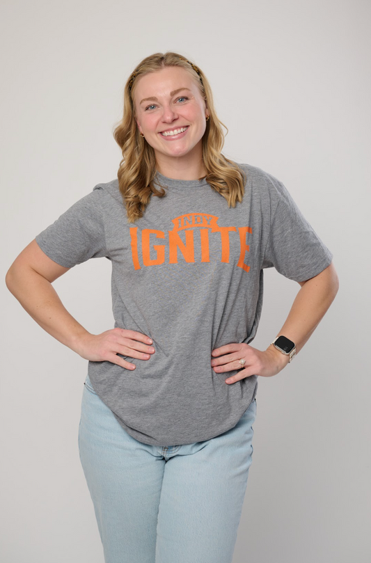 Gray Vintage Logo Tee