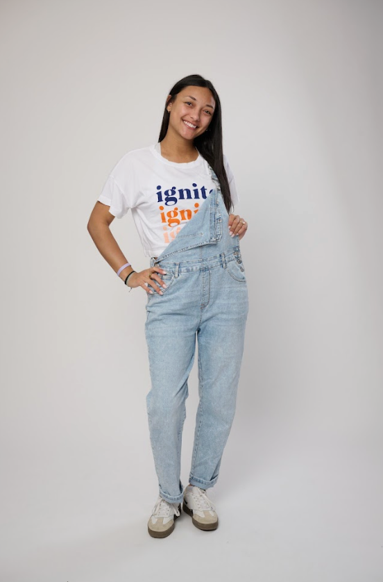 Ignite Ignite Ignite White Crop Tee