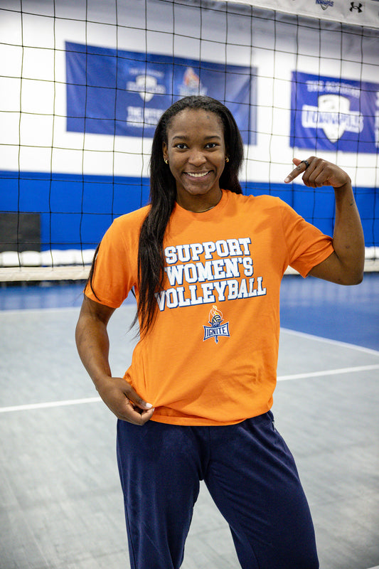 Orange "Support Women's Volleyball" Tee